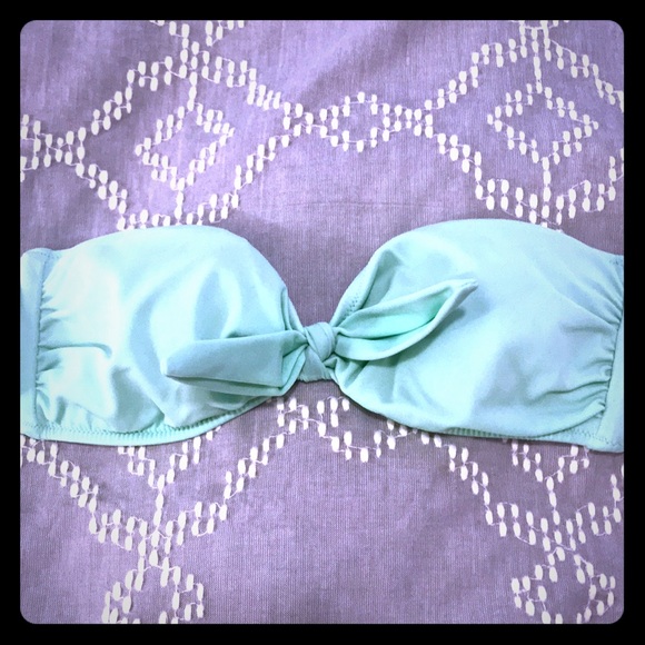 Light Green Strapless Swim Top - Picture 1 of 6